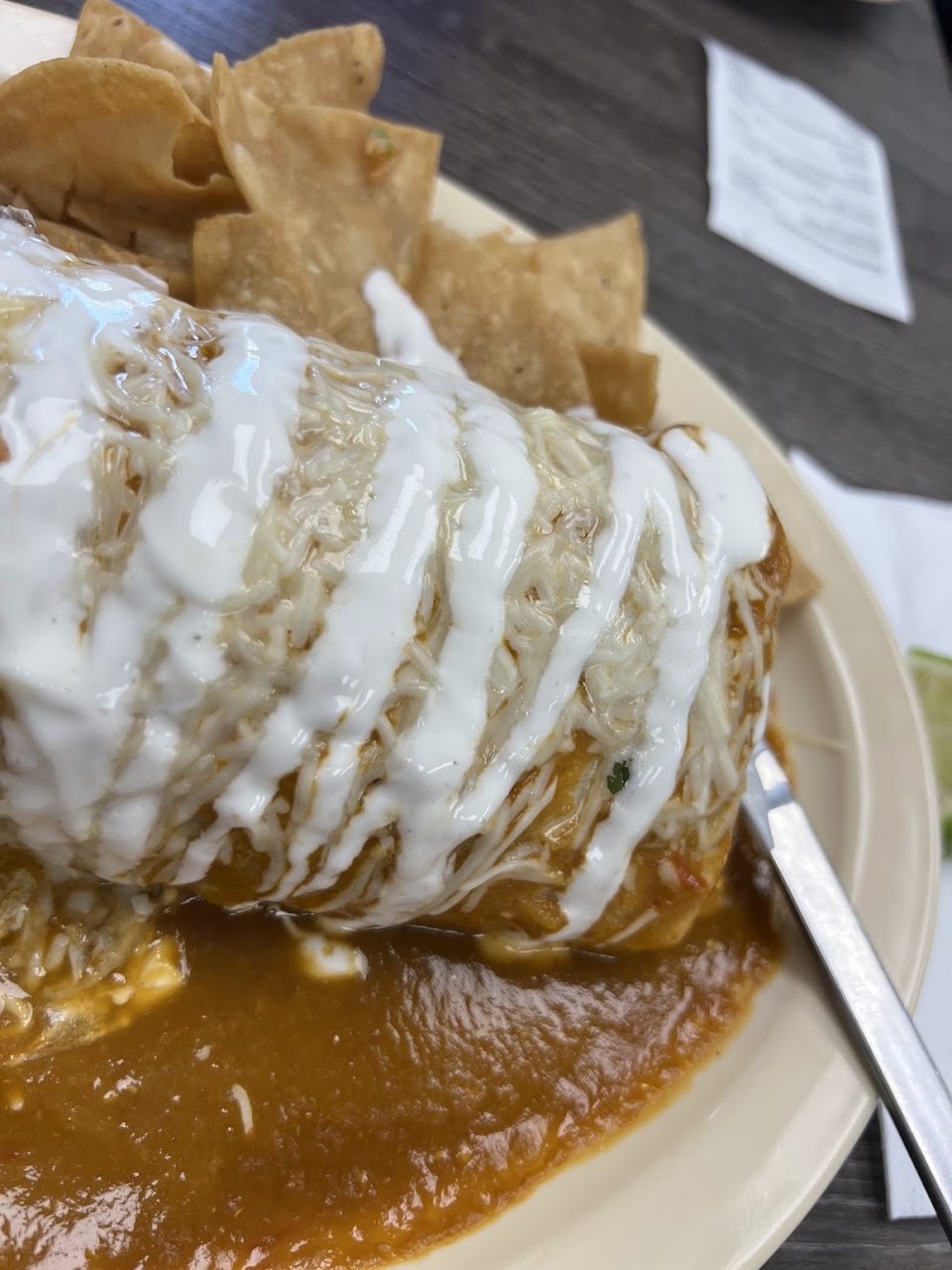 Wet Burrito with Red Sauce